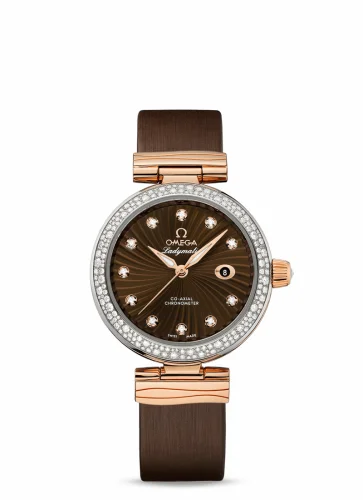 Omega LadyMatic Co-Axial 34 Stainless Steel / Red Gold / Diamond / Brown 425.27.34.20.63.001 (42527342063001)